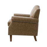 Gianfranco Vegan Leather Armchair with Sturdy Wooden Legs
