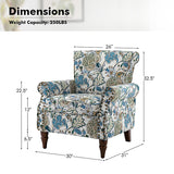 Artemisa Modern Floral Pattern Upholstered Armchair