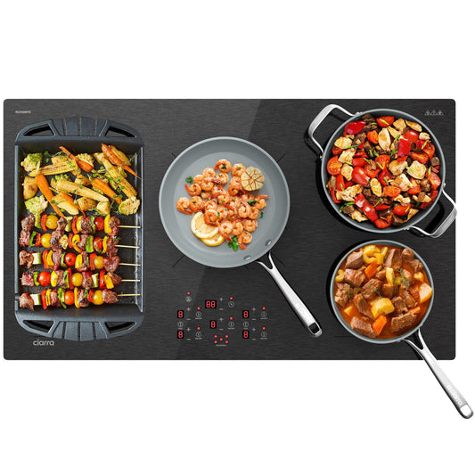 CIARRA 36 Inch Built-in Induction Cooktop 5 Booster Burners with 2 Flex Zone CABIH365BFF-S