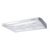 CIARRA 30 Inch Convertible Low Profile Under Cabinet Range Hood CAS75918A-OW