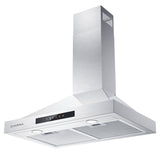 CIARRA 30 Inch Wall Mount Range Hood with Delay Shut off 3-speed Extraction CAS75308-OW