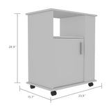 TUHOME Oslo 2-Piece Kitchen Set with Storage Cabinet and Multi-Level Countertop Island, Modern Prep and Pantry Organization for Small Kitchens and Apartments, 35.4"H x 40.5"W x 27.5"D, White/Light Oak