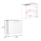 Phoenix 2 Piece Kitchen Set, Cala Kitchen Island + Napoles Utility Sink