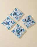 Malaga Patterned Marble Tiles Coasters | Set of 4