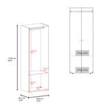 Home 6 Piece, 10 Door Closet System, Top Storage Shelves, Wide Armoire for Bedroom Storage and Organization, Natural Oak
