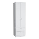Vico 76" High Armoire Wardrove Closet with 2 Drawers, Double Door Cabinet , One Shelf and Hanging Rod, Bedroom Clothes Storage Cabinet Organizer