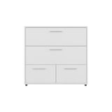 Alpine Four Drawer Dresser with Base Independent Drawers