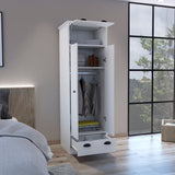 Falkland Armoire with 1 Drawer and 1 Hinged Drawer with Handles