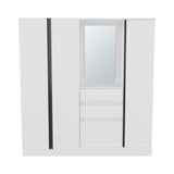 Kamelot Practical and Elegant Freestanding Armoire Wardrobe Double Door Design with Spacious Interior Featuring Hanging Rod and Interior Shelving for Comprehensive Bedroom Storage Solution