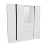 Kamelot Practical and Elegant Freestanding Armoire Wardrobe Double Door Design with Spacious Interior Featuring Hanging Rod and Interior Shelving for Comprehensive Bedroom Storage Solution