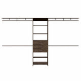 Plego Drawers Closet System, Five Shelves, Four Hanging Rods, Three Drawers