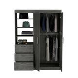 Armoire Kenya 3 Drawers, Four Shelving and Large Storage