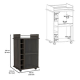 Kinsey 2 Piece Living Room Set, Bar Cart + Coffee Table, Carbon Espresso Finish