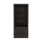 Montenegro 2 Piece Living Room Set, Bar Cart + Bar Cabinet, Carbon Espresso Finish