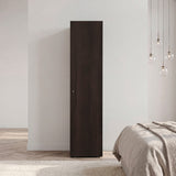 Home Linen Freestanding Tall Cabinet with Single Door and 4 Horizontal Storage Shelves, Cabinet for Bathroom, Bedroom or Laundry Room