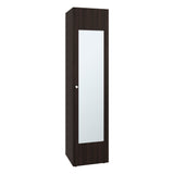 Home Linen Freestanding Tall Cabinet with Single Door with One Mirror and 4 Horizontal Storage Shelves, Cabinet for Bathroom, Bedroom or Laundry Room