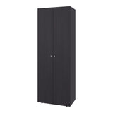 Home 6 Piece, 10 Door Closet System, Top Storage Shelves, Wide Armoire for Bedroom Storage and Organization, Natural Oak