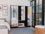 Mitu Six Doors Armoire, Seven Interior Shelves, One Drawer, Rod