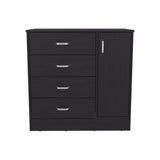 Katie Four-Drawer, One-Door Dresser with Spacious Storage, Modern Bedroom Organizer with Smooth-Glide Drawers and Side Cabinet for Clothing, Linens, and Personal Items, Stylish and Functional Storage Solution