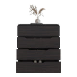 Zoe Freestanding Compact Dresser with Four Storage Drawers and Superior Top, Bedroom Storage Option