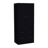 Taly Armoire with Double Doors, 2 Drawers, and Hanging Rod
