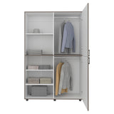 Eco Tall and Efficient Two-Door Freestanding Armoire Storage Solution Slim Vertical Design Perfect for Organizing Clothes Linens or Accessories in Tight Compact Bedroom Spaces