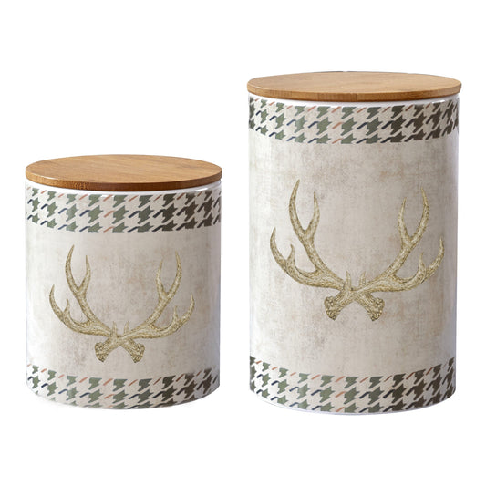 Antler Design 2PC Canister Set, Case of 2 Sets
