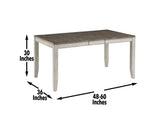 Abacus 48-60 inch Dining Table w/12" Butterfly Leaf