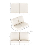Deep Seating 4 Cushion Set - Seat 22 x 24 x 5 | Back 22 x 20 x 5