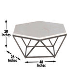 Corvus 3-Piece Marble Top Set (Cocktail & 2 End Tables)