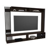 TUHOME Bremmen Entertainment Center with TV Panel, Open Shelving and Concealed Storage Compartment, Modern Media Console for Organized Living Rooms or Bedrooms, Functional Display and Device Organization for Contemporary Homes