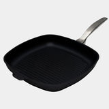 CXD Dual Ceramic Layer, Diamond Reinforced Nonstick Square Grill Pan - 11" x 11" (28 cm x 28 cm) | Made in Switzerland