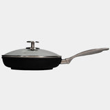 CXD Dual Ceramic Layer, Diamond Reinforced Nonstick Fry Pan with Glass Lid | Made in Switzerland