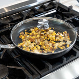 CXD Dual Ceramic Layer, Diamond Reinforced Nonstick Fry Pan with Glass Lid | Made in Switzerland