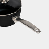 CXD Dual Ceramic Layer, Diamond Reinforced Nonstick Saucepan with Glass Lid | Made in Switzerland