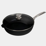 CXD Dual Ceramic Layer, Diamond Reinforced Nonstick Saute Pan with Glass Lid | Made in Switzerland