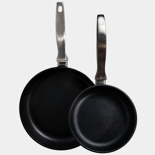 CXD Dual Ceramic Layer, Diamond Reinforced Nonstick 2-Piece Small Fry Pan Set (8" & 10.25") | Made in Switzerland