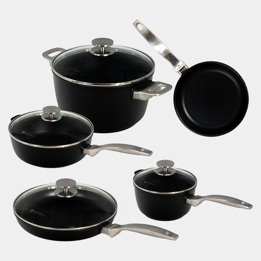 CHD Dual Ceramic Layer, Diamond Reinforced Nonstick 9-Piece Set - Kitchen Essentials Set | Made in Switzerland