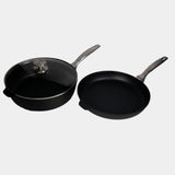 CXDDual Ceramic Layer, Diamond Reinforced Nonstick 3 Piece Set - 11" Fry and Saute Pan | Made in Switzerland