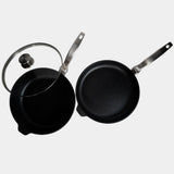CXDDual Ceramic Layer, Diamond Reinforced Nonstick 3 Piece Set - 11" Fry and Saute Pan | Made in Switzerland
