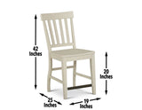 Cayla 24" Counter Stool, White