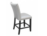 Camila 24" Counter Stool, Silver Leatherette