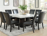 Camila 5-Piece Square Marble Top Dining (Table & 4 Side Chairs)