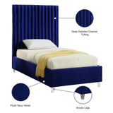Candace Acrylic Contemporary Bed - Elegant Velvet Design with Deep Tufting & Sturdy Wood Frame
