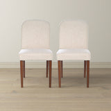 Capri Beige Fabric Dining Chair (Set Of 2)