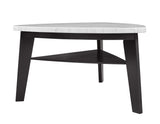 Carrara 6-Piece Marble Counter Dining Set (Table, Storage Bench & 4 Counter Chairs)