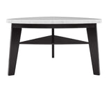 Carrara 6-Piece Marble Counter Dining Set (Table, Storage Bench & 4 Counter Chairs)