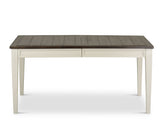 Cayla 64-80 inch Table w/16" Leaf Dark Oak& White