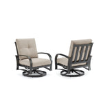Chamber Patio Aluminum Swivel Club Chair with Sunbrella® Cushions