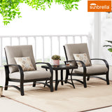 Chamber 2 Pieces Patio Fixed Chair and Side Table